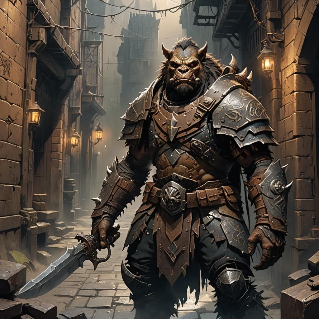 Bugbear Mercenary Coordinates Contracts in Mystical Alleyway