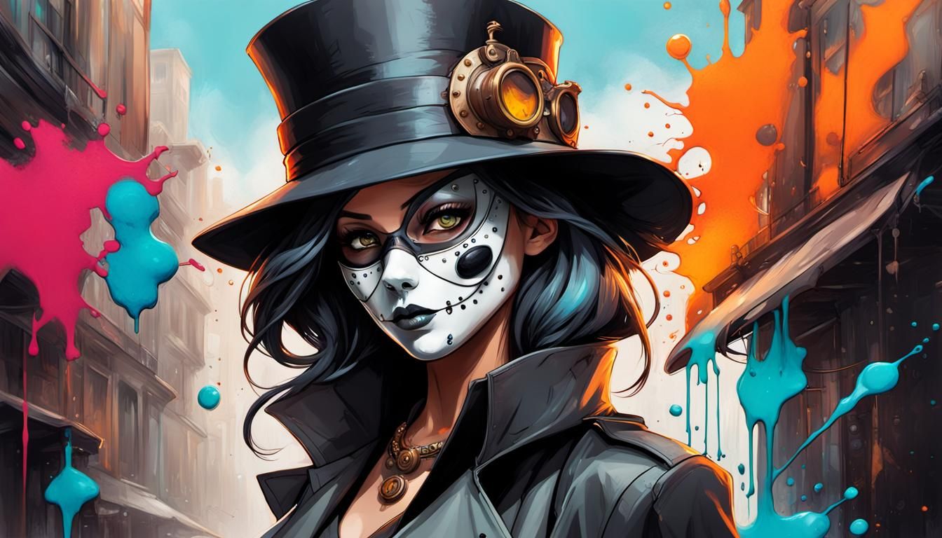 Anthropomorphic masked Girl