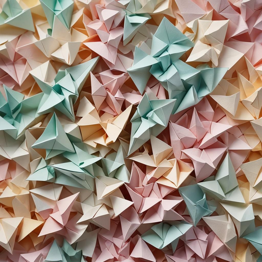 Harmonious Papercraft Sculpture in Soft Focus