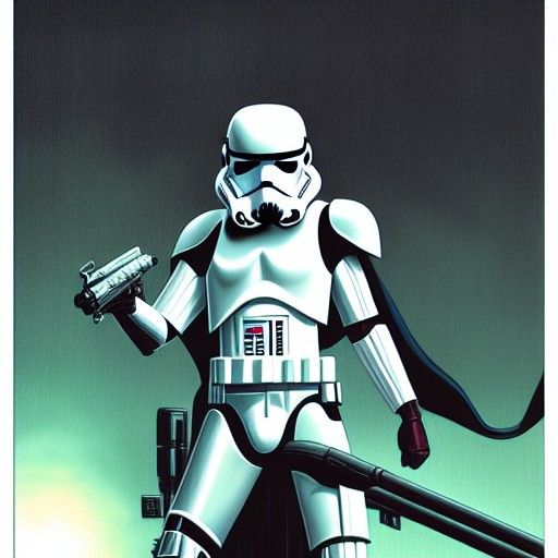 Stormtrooper in Comic Book Art Style