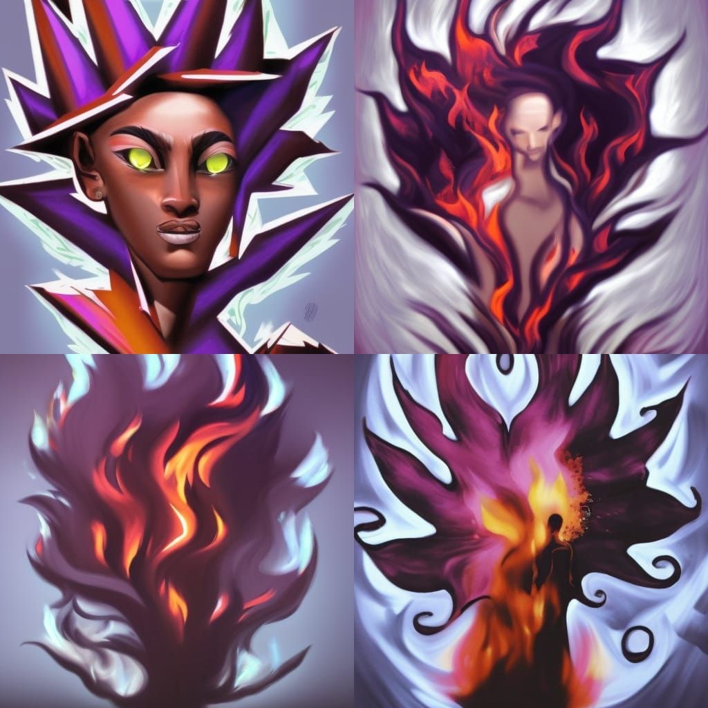 Abstract Fire Art: A Fiery Display