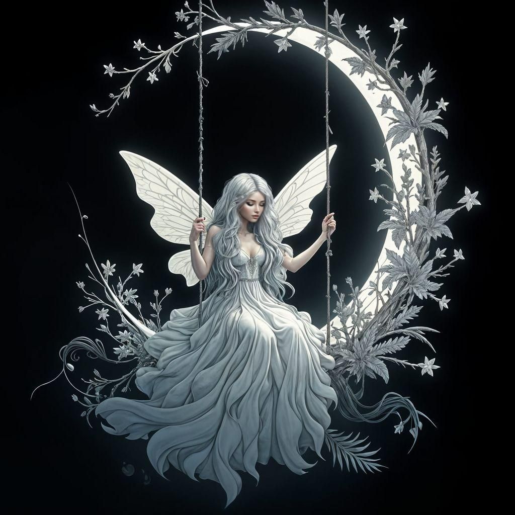 Mystical Fairy in Serene Ethereal Landscape