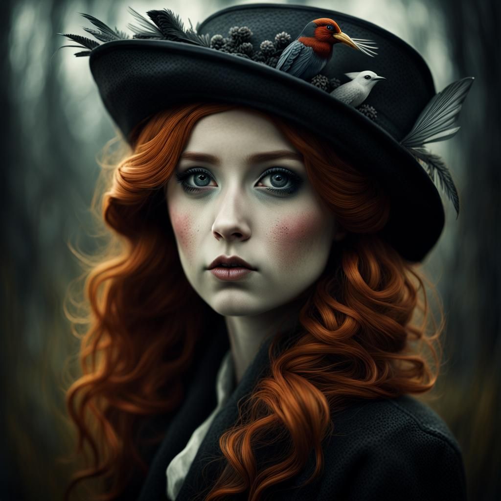 Hyperdetailed Portrait in Art Brut Style