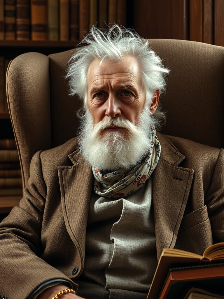 Warm Portrait of a Gentleman in a Cozy Study