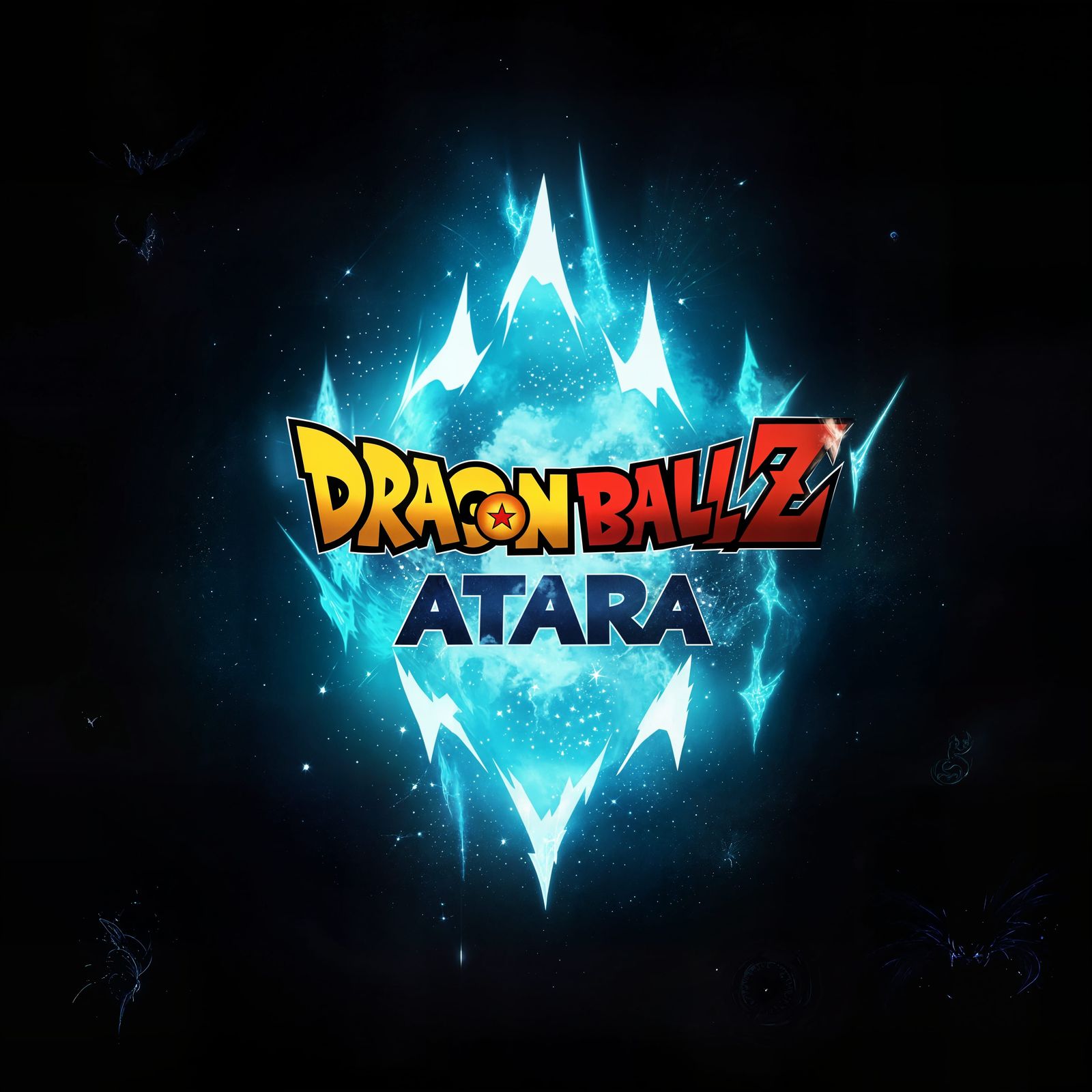 Epic Dragon Ball Logo in Cel-Shaded Style