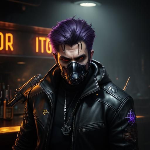 Galaxy Gangster with Smoking Blaster, in Dark Fantasy Art