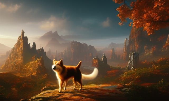 cute dog, detailed matte painting, deep color, fantastical, ...
