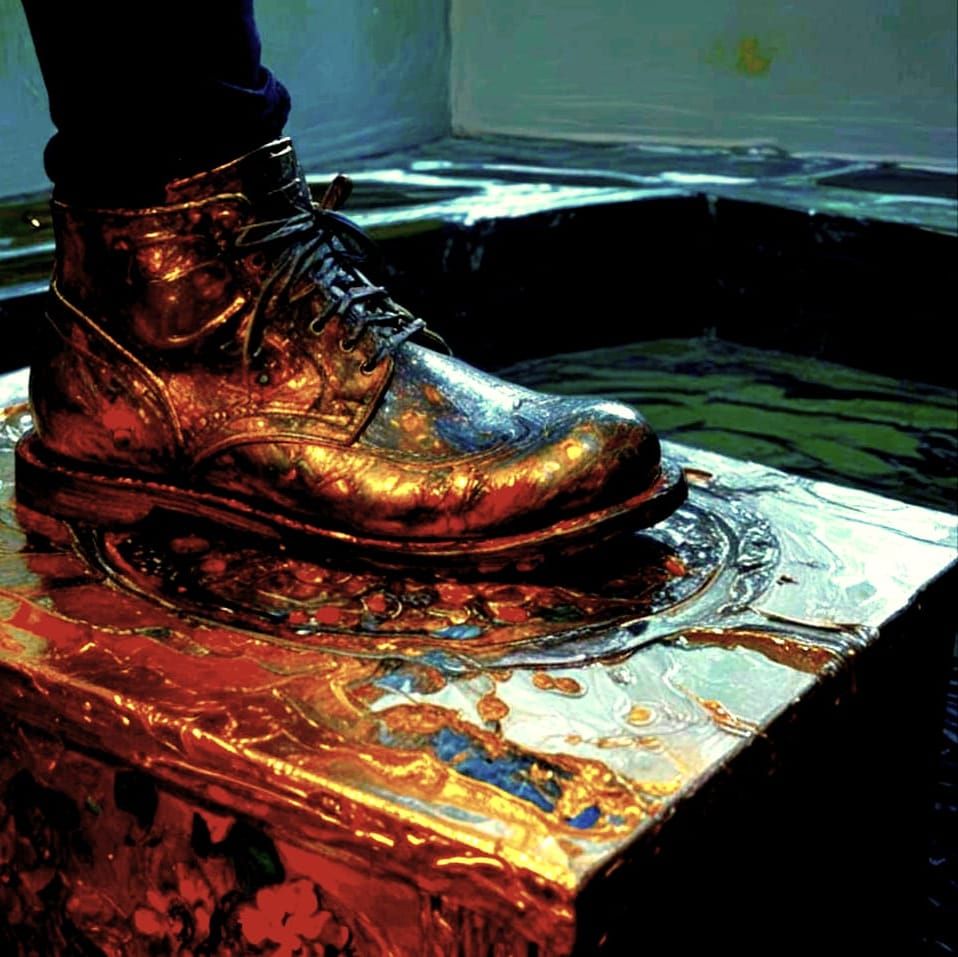 Surreal Oil Painting of a Woman in a Psychedelic, Cinematic....