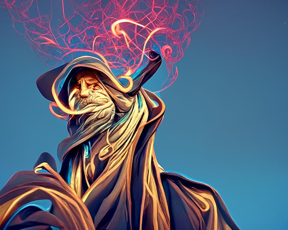 Powerful Prodigal Sorcerer in Digital Art Style