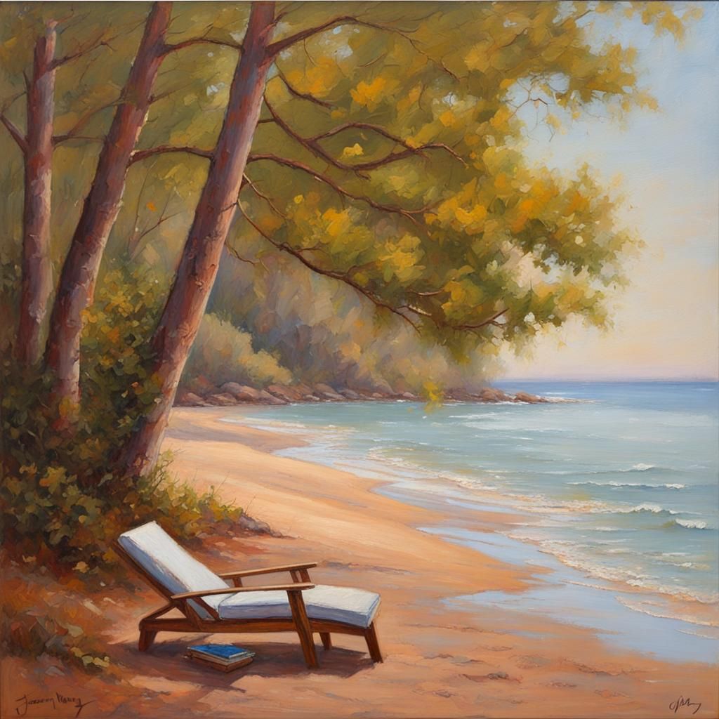 Tranquil Landscape as Oil Painting