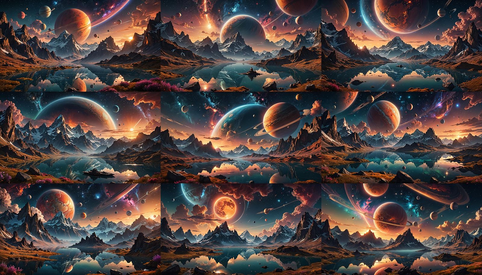 Mojoworld Sunset Concept Art in Dark Fantasy Style