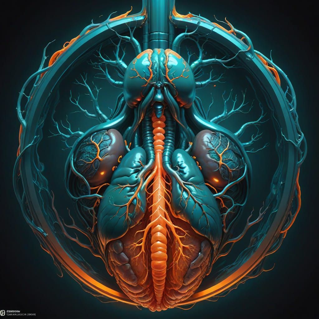 Hyperrealistic Concept Art of an Unknown Human Organ