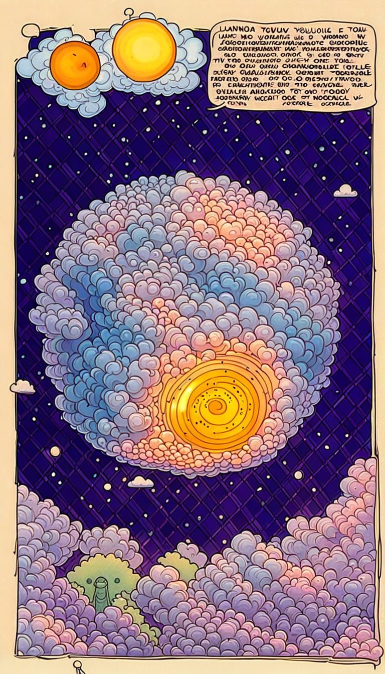 Colorful Solar Storm Interference Patterns in Digital Art