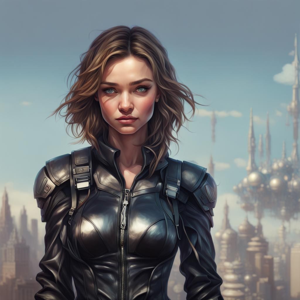 Sci-Fi Emo Girl Portrait in 8K Resolution