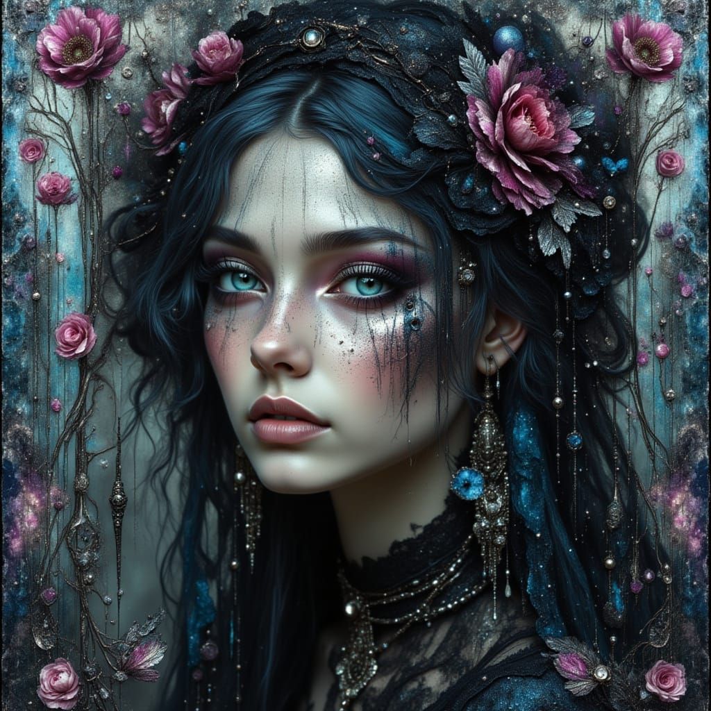 Gothic Arab Woman Renaissance Portrait