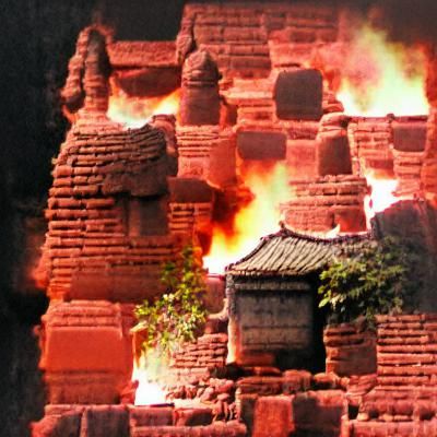 Volcanic Eruption in Classic Style