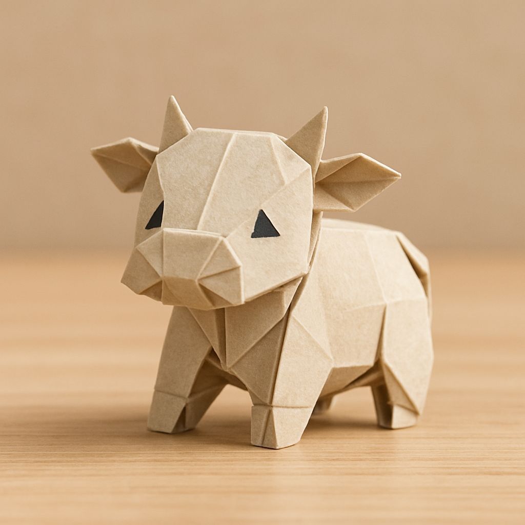 Baby Origami Cow