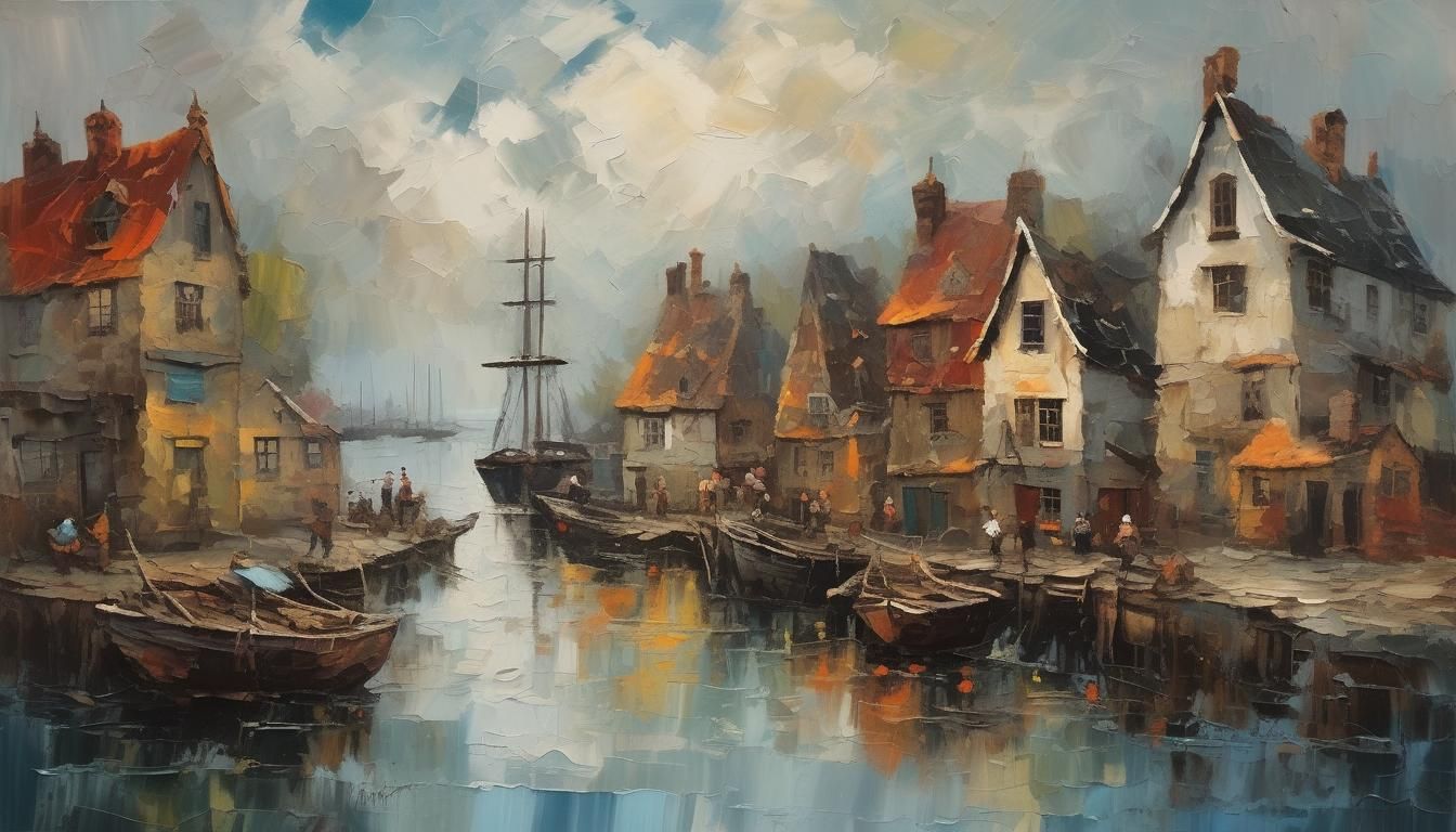 (2) Tudor harbour early on a blustery August morning.