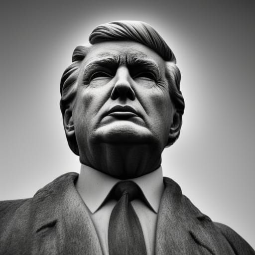 President Donald Trump Marble Statue