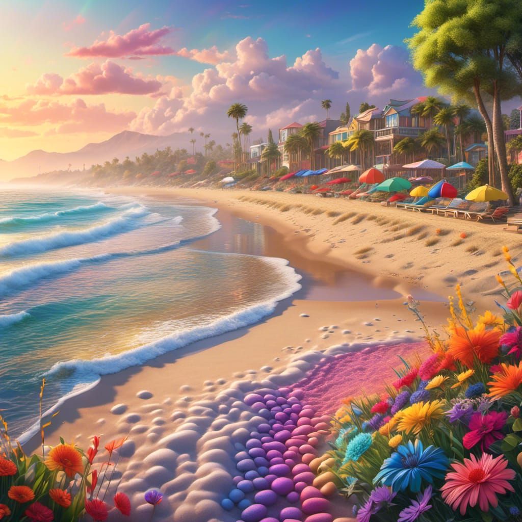 California beach scene