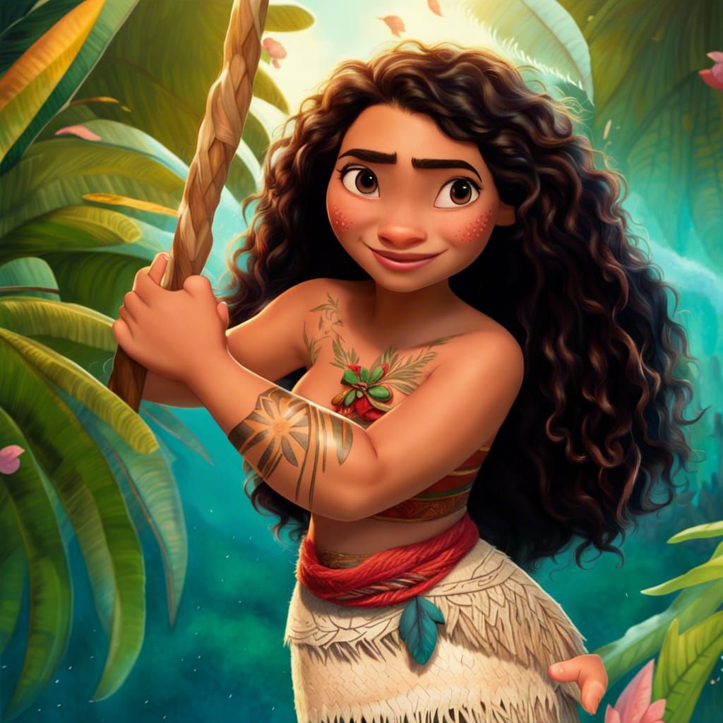 Moana Portrait in Disney Style