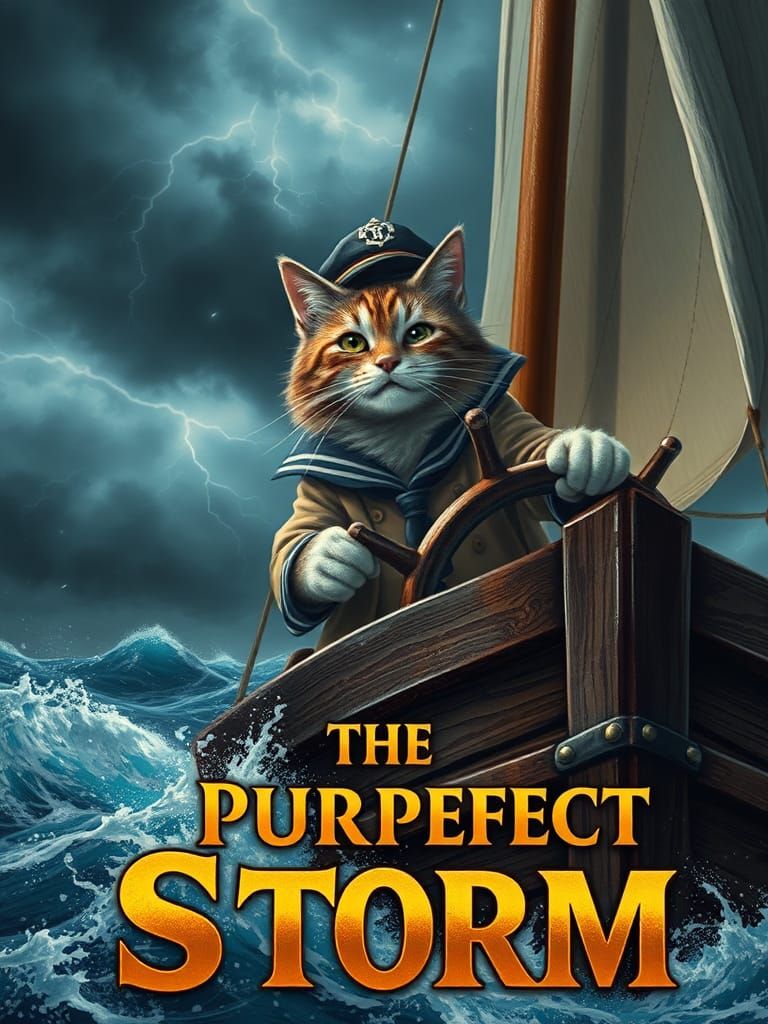 Cat Captain Sails Through Stormy Seas
