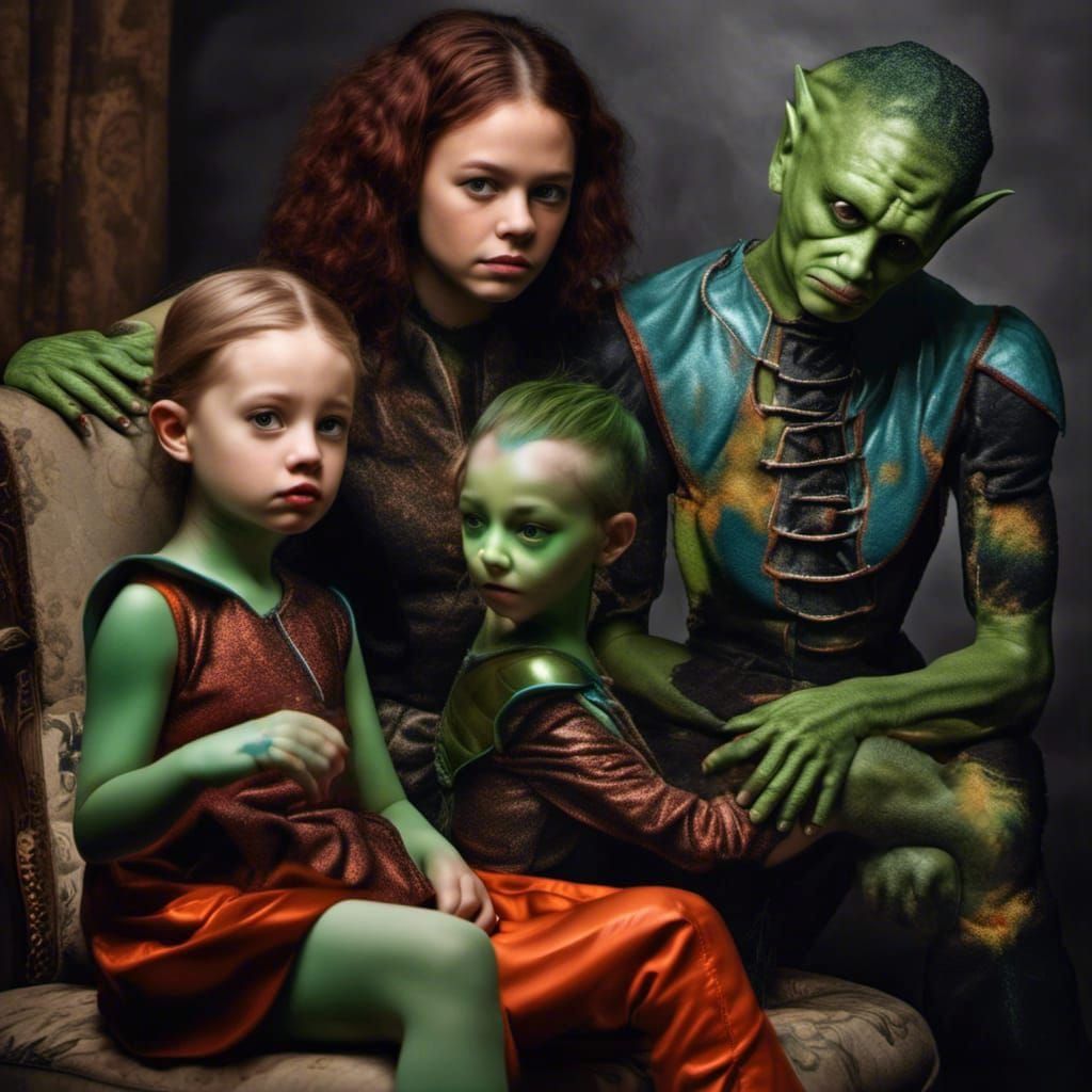 Old Master Paintings: Alien Party in Hyperrealism