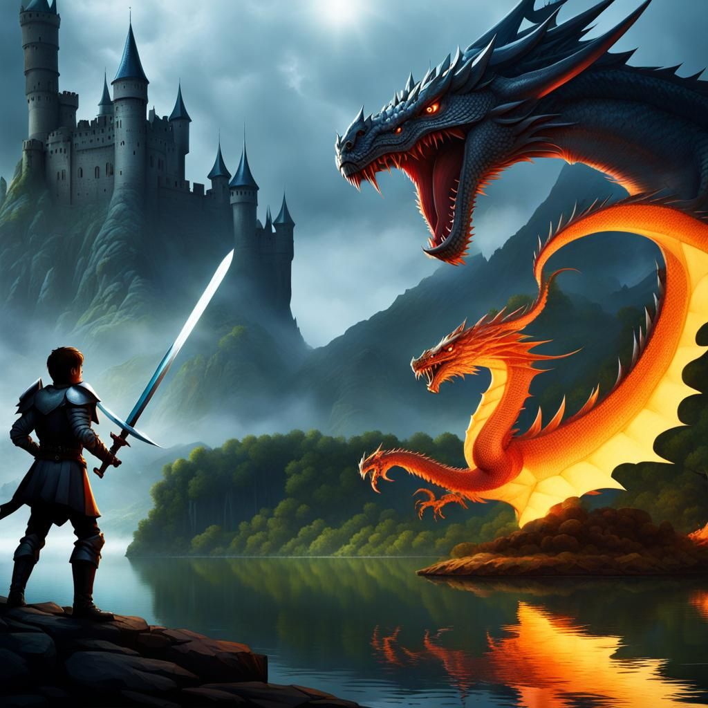 Knight and dragons