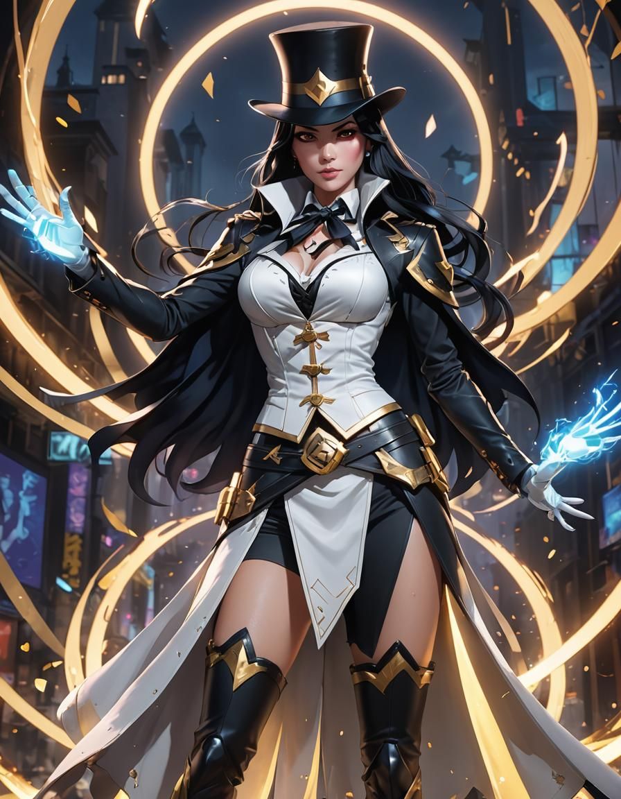 Zatanna of the Justice League in Anime Art