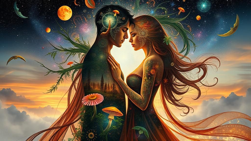 Ethereal Figures in Dreamlike Mindscape Concept Art