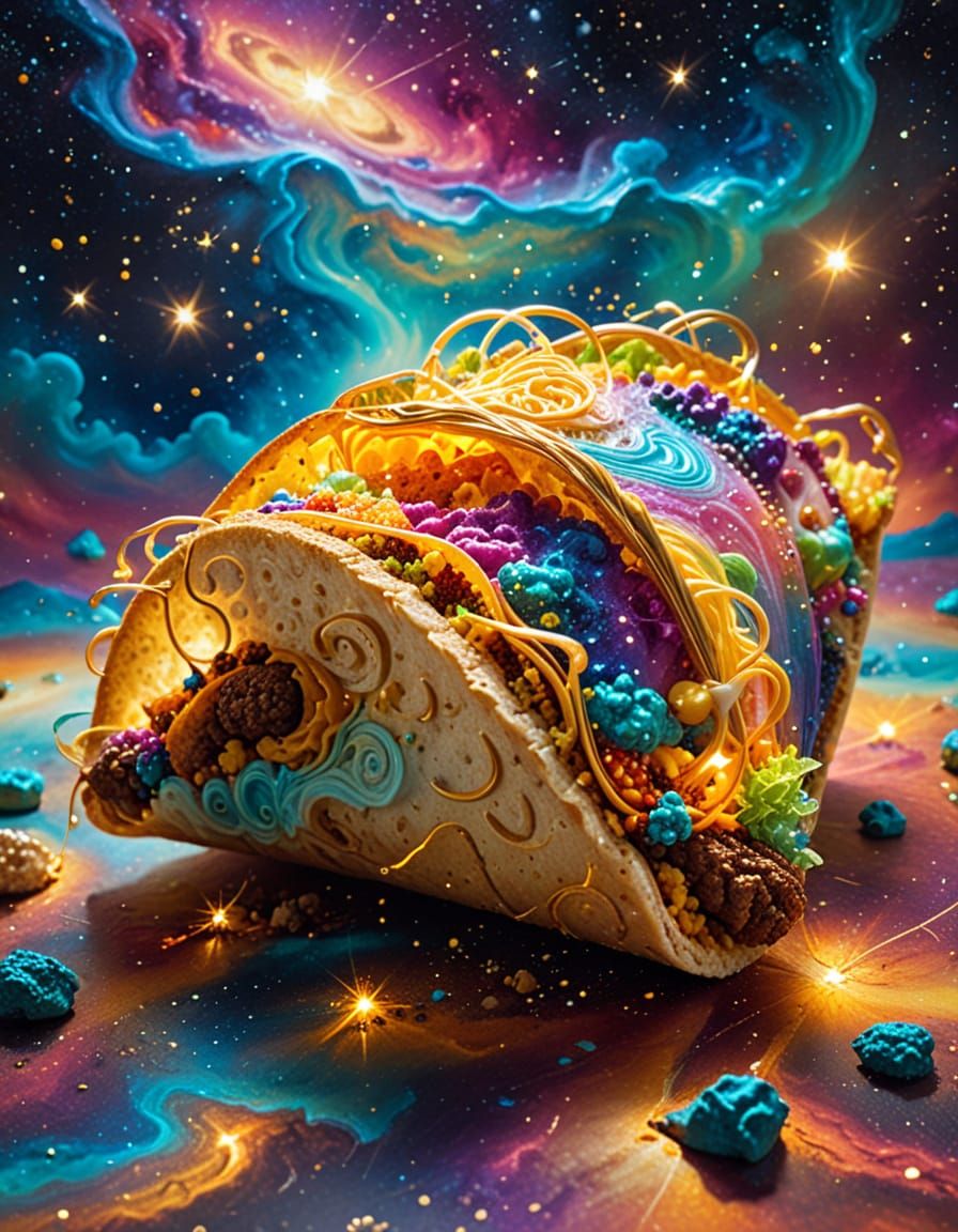 Nebula Taco in Impasto Style