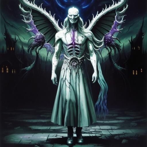 Eerie Cosmic Horror Art: Court of Azathoth