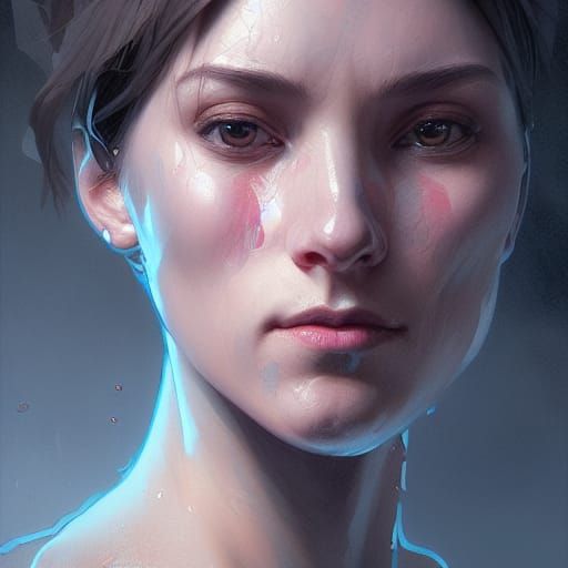 Scary Portrait in Hyperdetailed Style