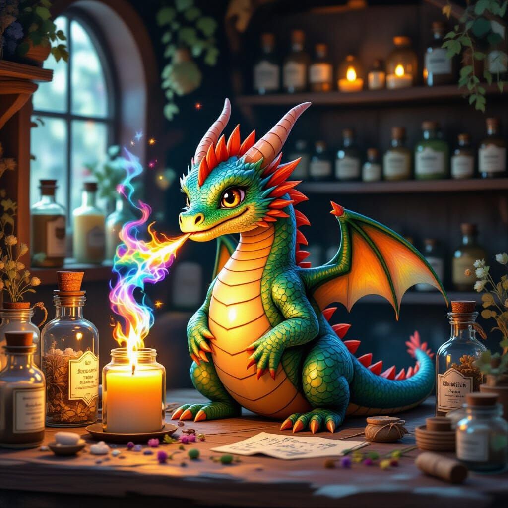 Iridescent Dragon Crafts Scented Candles in Magical Apotheca...