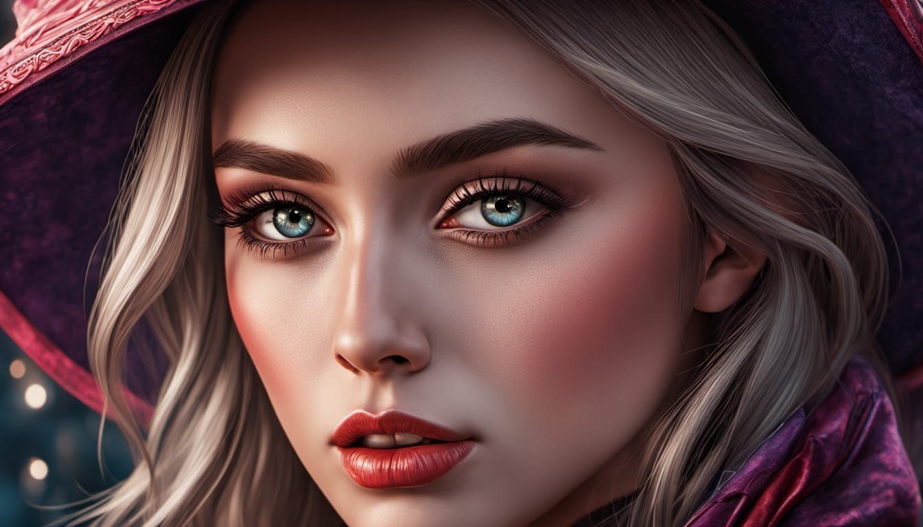 Retro-Futuristic Maximalist Scene in Rich Ink and Watercolor