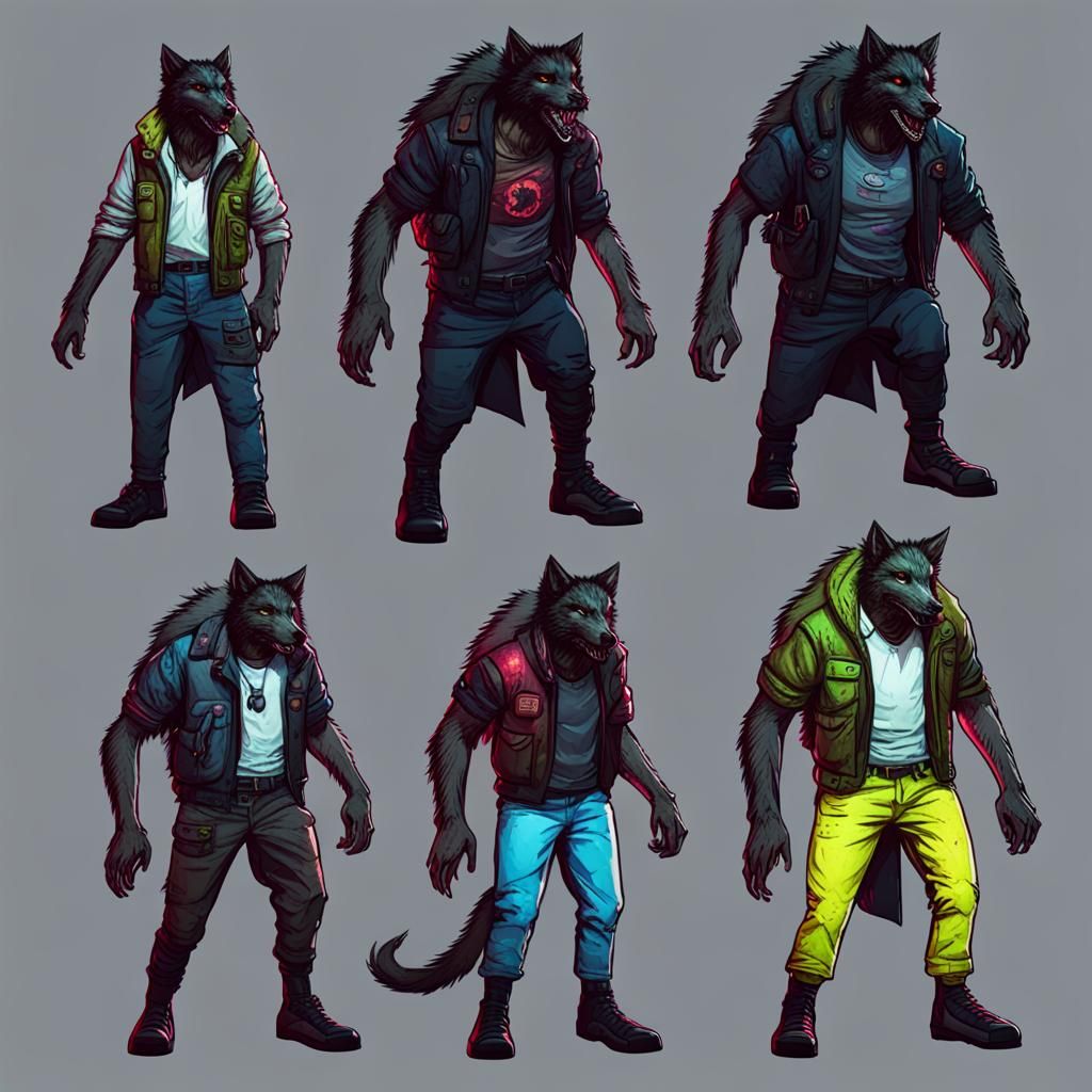 Cyberpunk Werewolf Pack in Neo-London