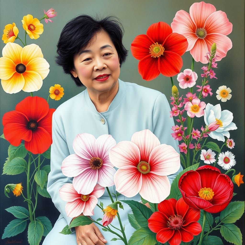 Korean Floral Masterpiece in Whimsical Botanic Harmony