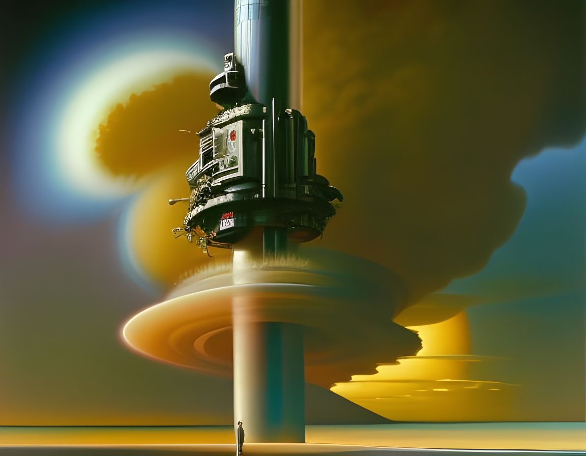 Cyberpunk Scientists in Submarine Laboratory at Sunset