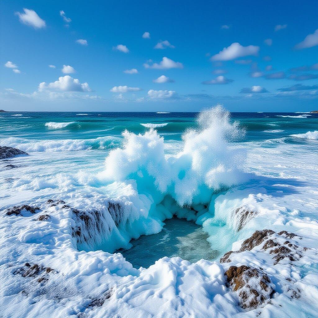 Lava Flowing into the Sea
