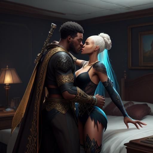 Intimate Scene in Detailed Matte Painting Style