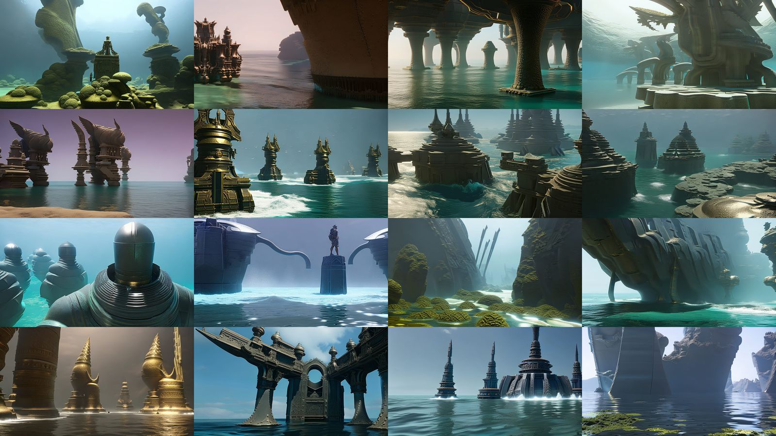 water statues