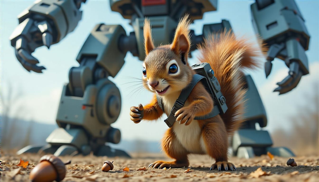 Metal Gear Squirrel Wreaks Havoc on Robots