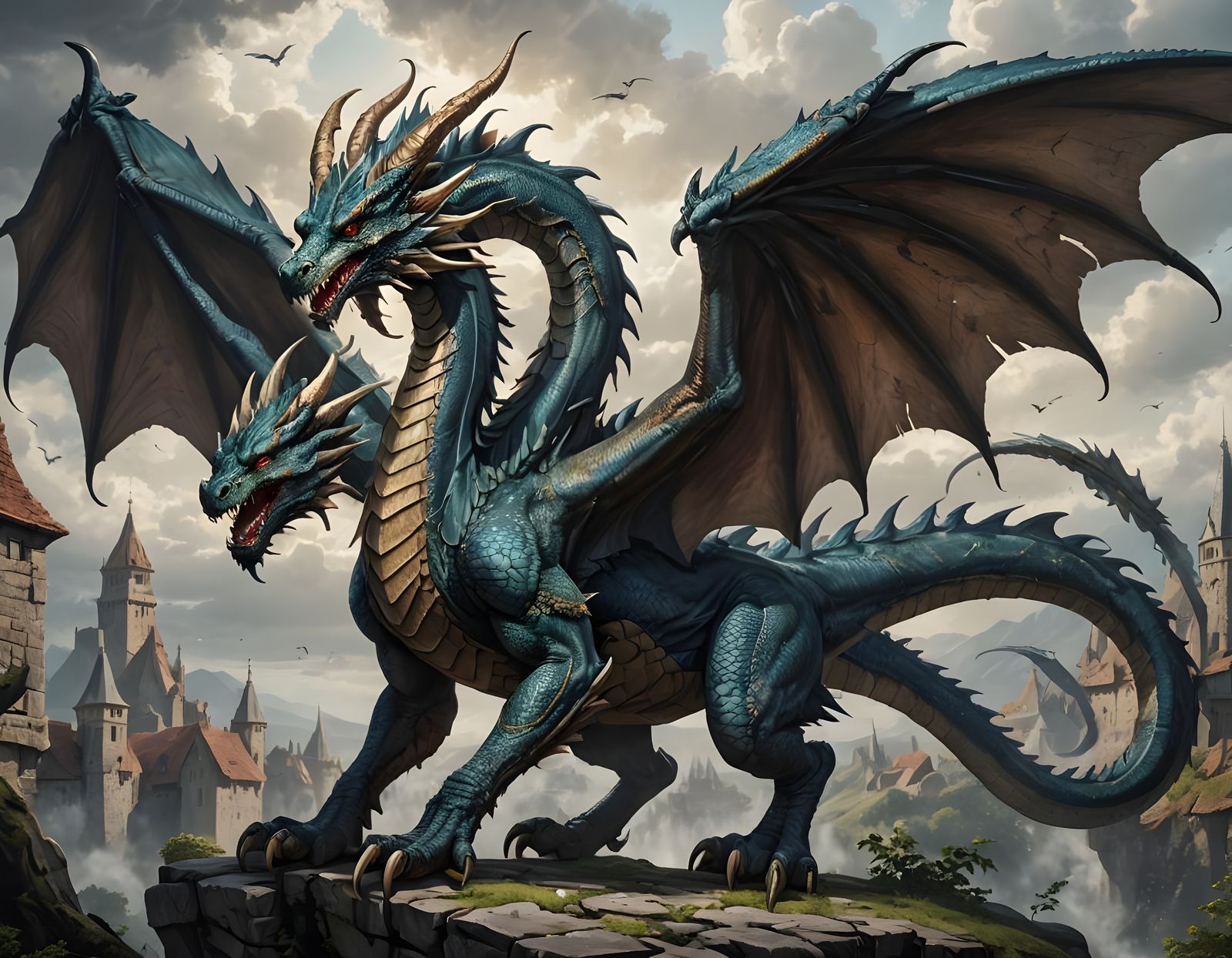 Mythical Wyvern: A Two-Legged Dragon