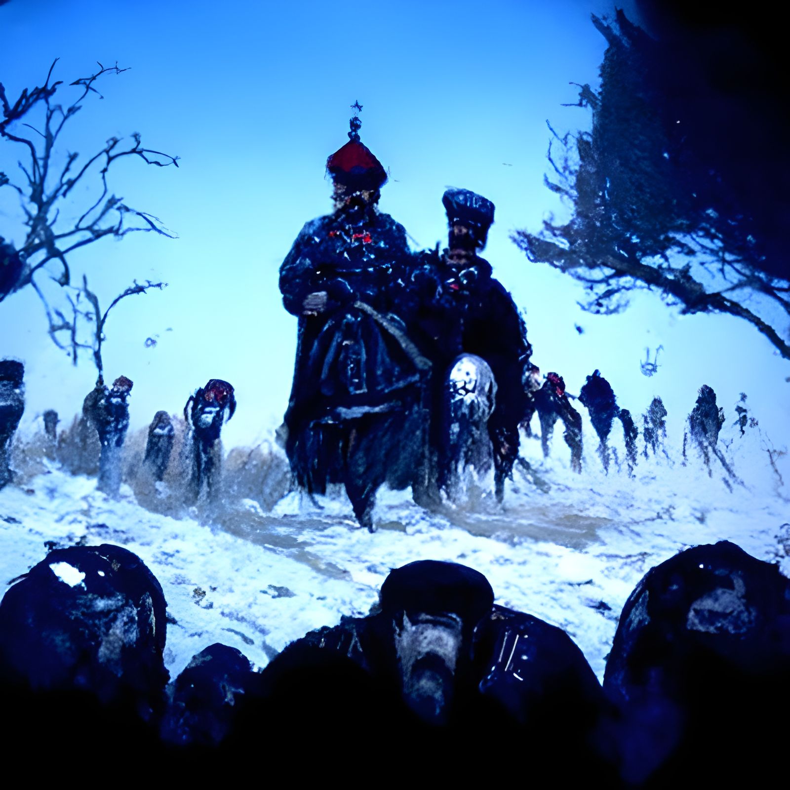 Cossacks Arrive: Dark Gothic Engraving
