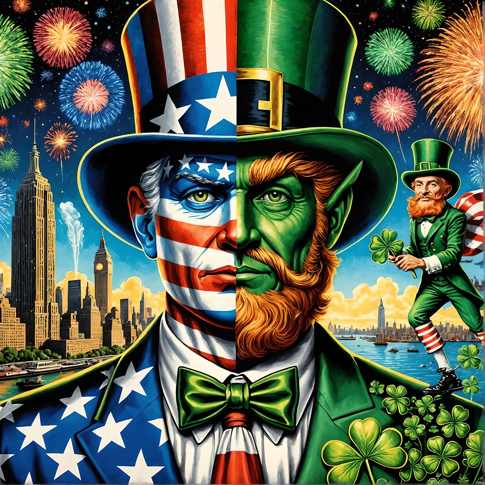 Uncle Sam meets Leprechaun
