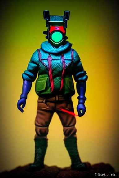 Gamekeeper in Solarpunk Mask Diorama