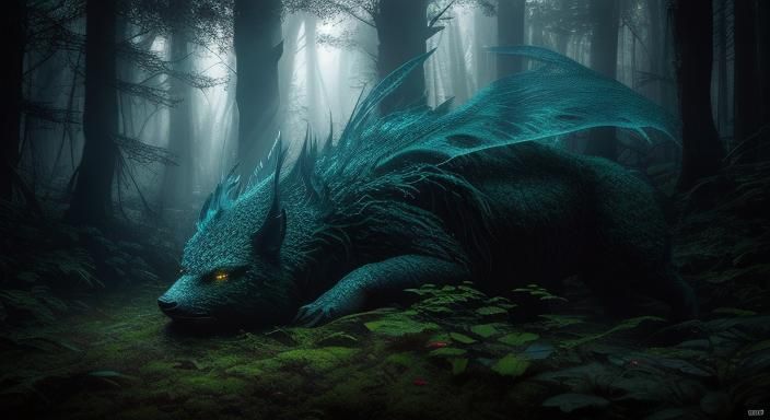 Foam Fairy in Forest Creek, Photorealistic 64K