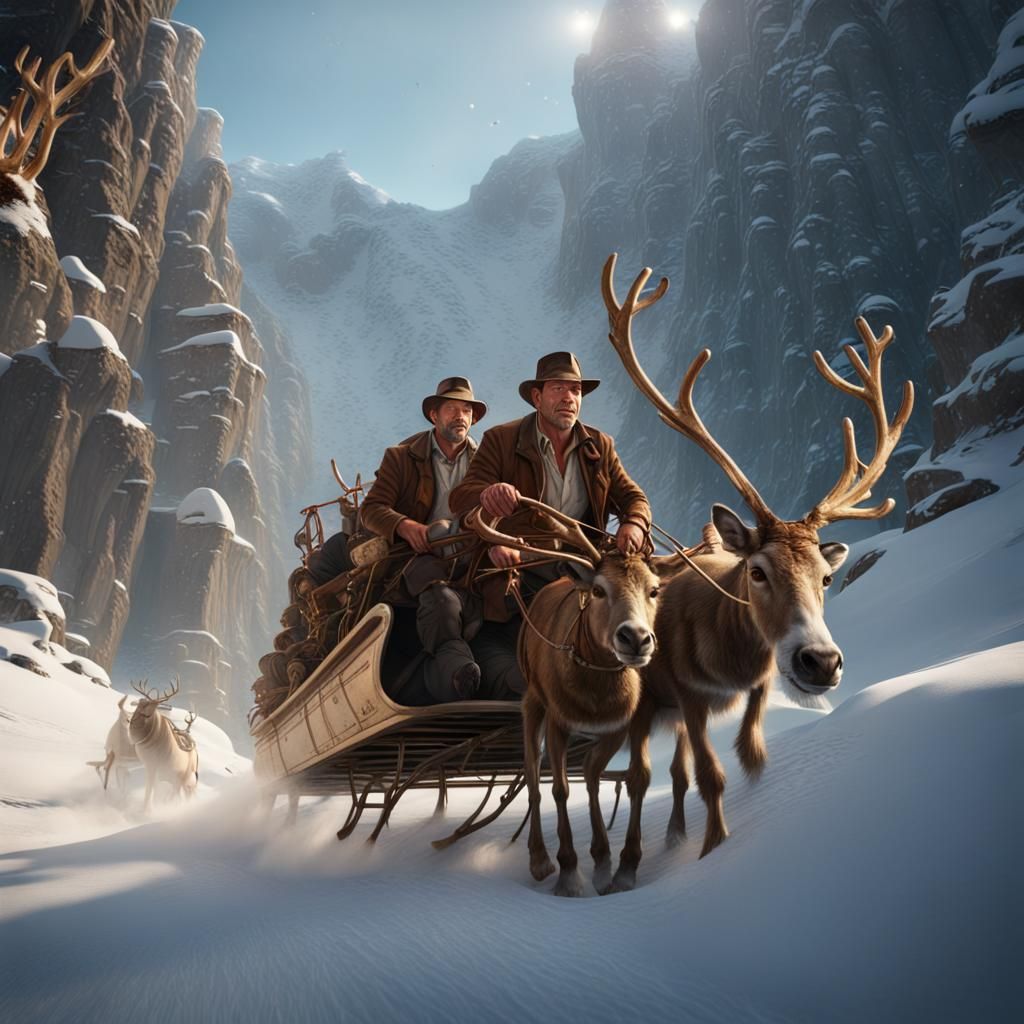 Indiana Jones in Santa's Sleigh