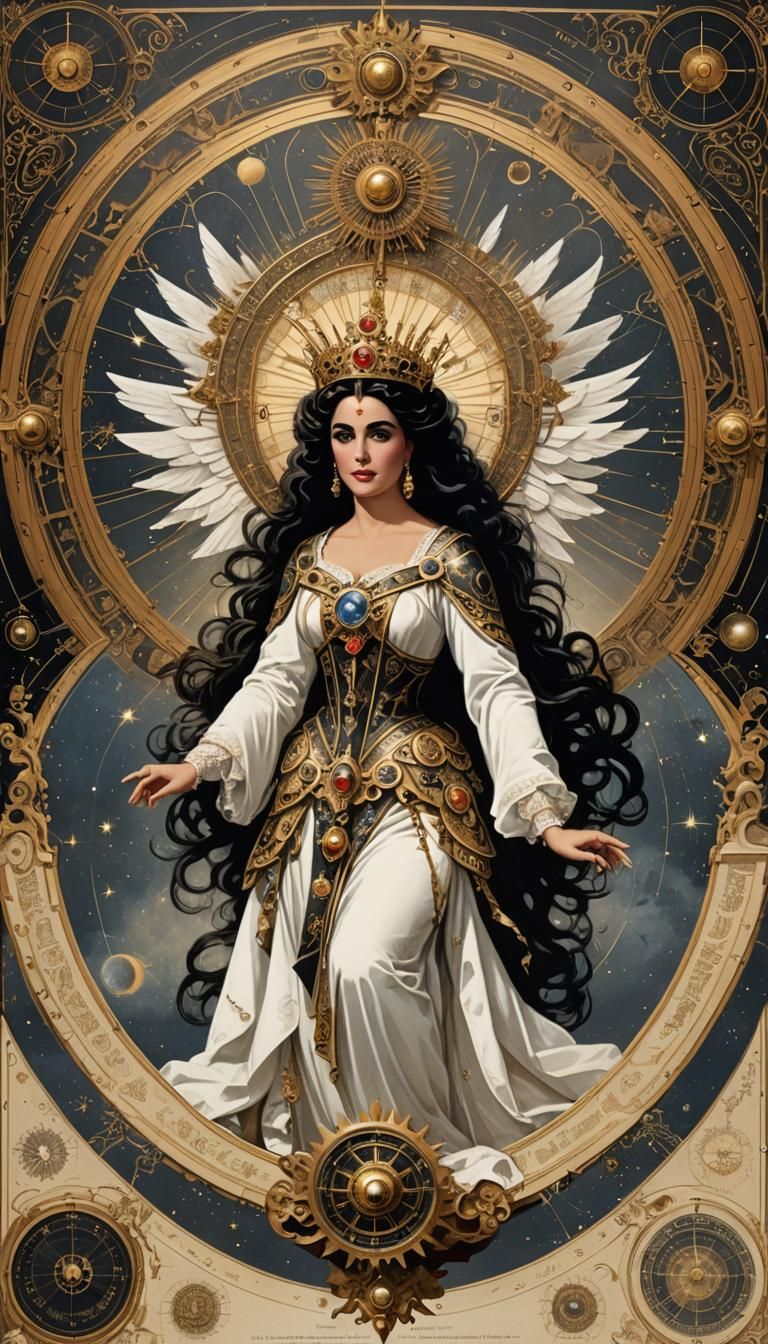 Elizabeth Taylor as Winged Angel Queen of Liberty