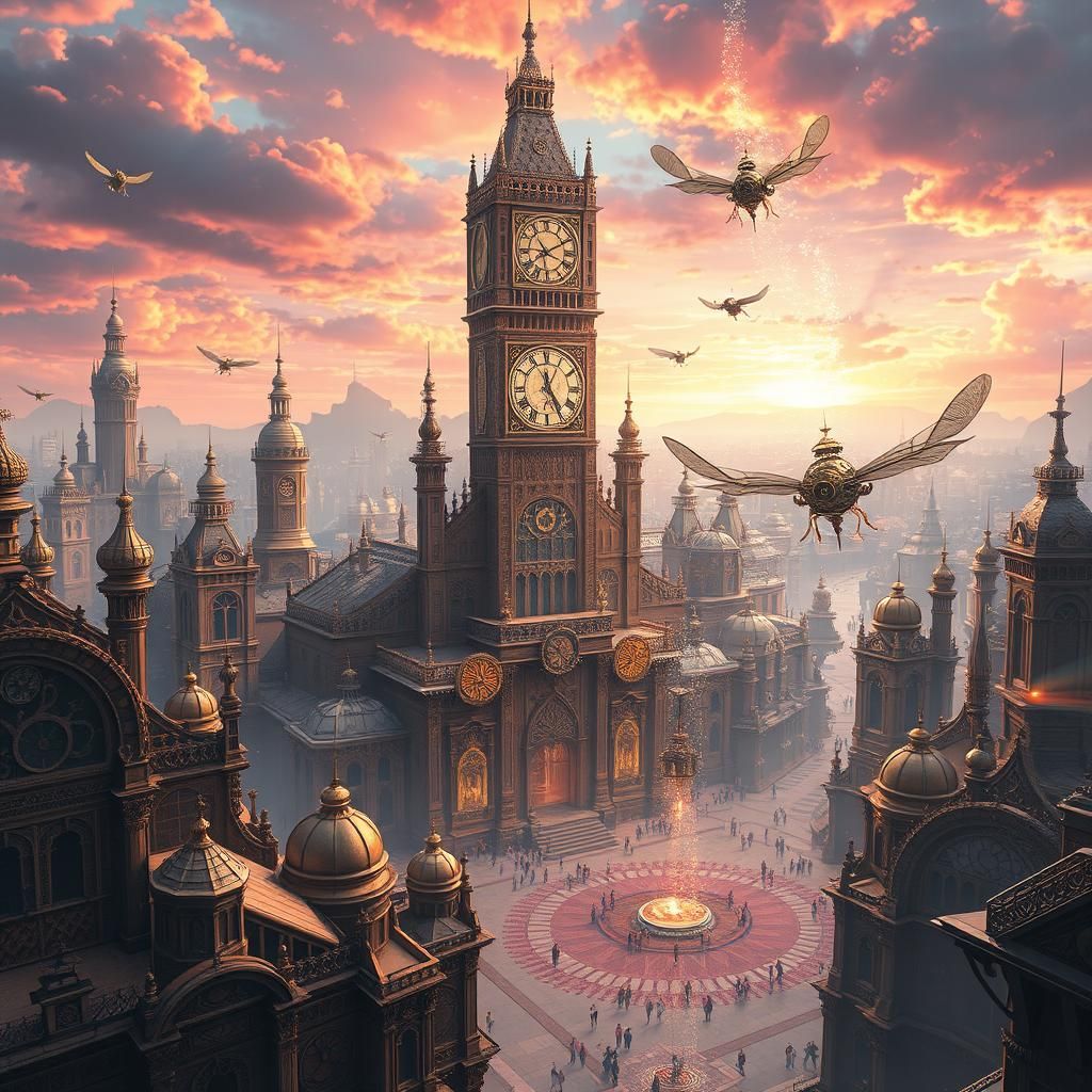 Clockwork City of Dreams: Steampunk Metropolis